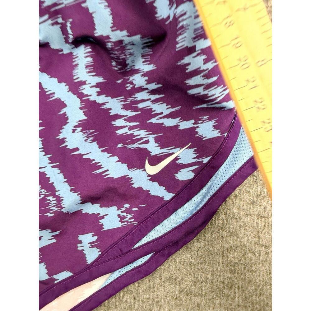 Nike Women's S Small Dri-FIT Tempo Running Shorts Purple Blue Print Lined‎ - Picture 6 of 10